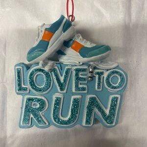 Blue and Orange Running Shoe Ornament
